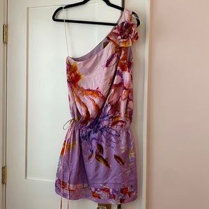 Silk Ali and Ro mini dress with drawstring waist